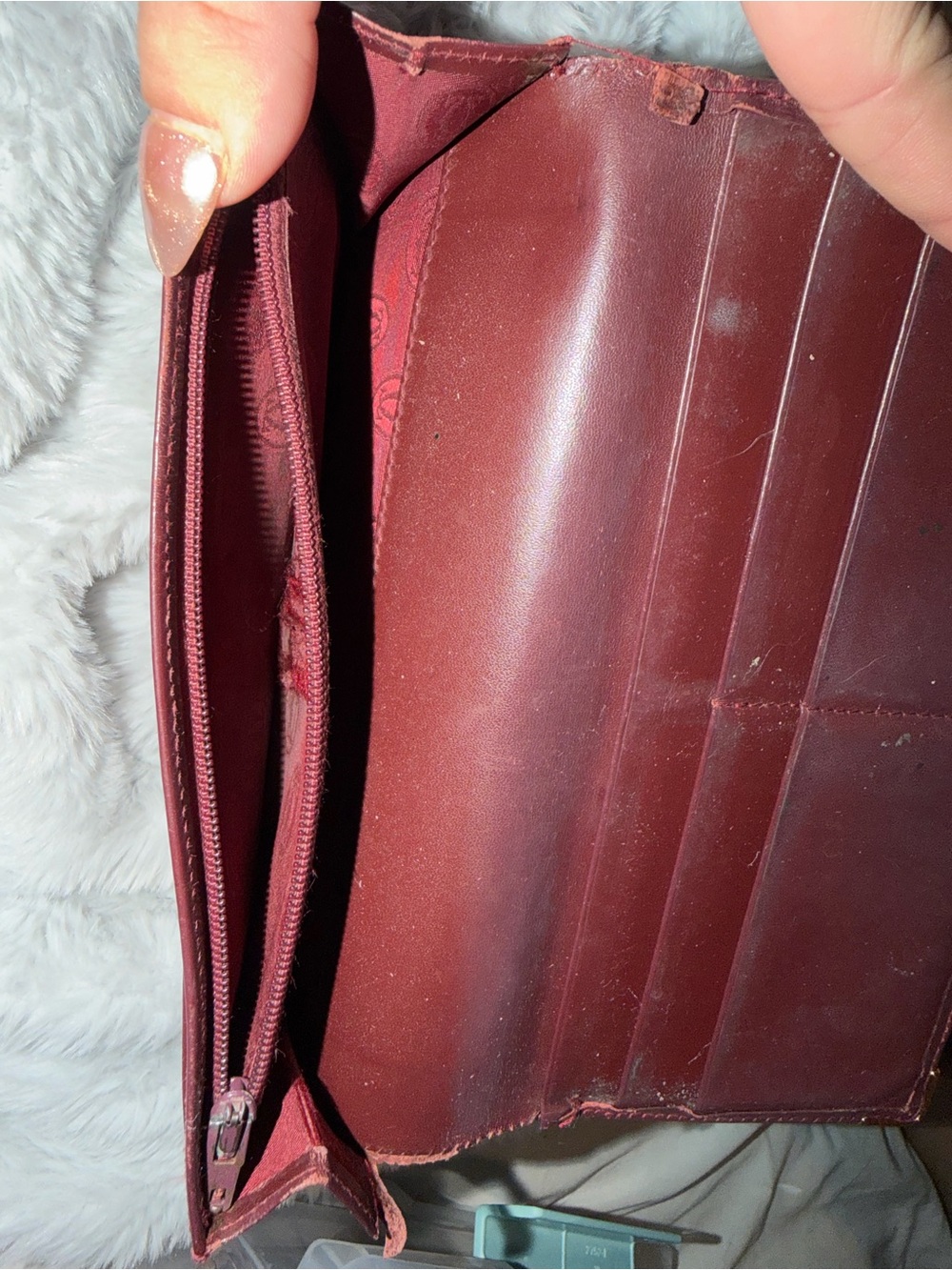 Cartier leather Wallet  Case - Burgundy - Picture 3 of 3